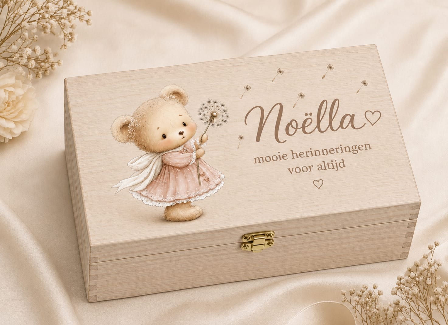 Herinneringsbox - Roze beertje